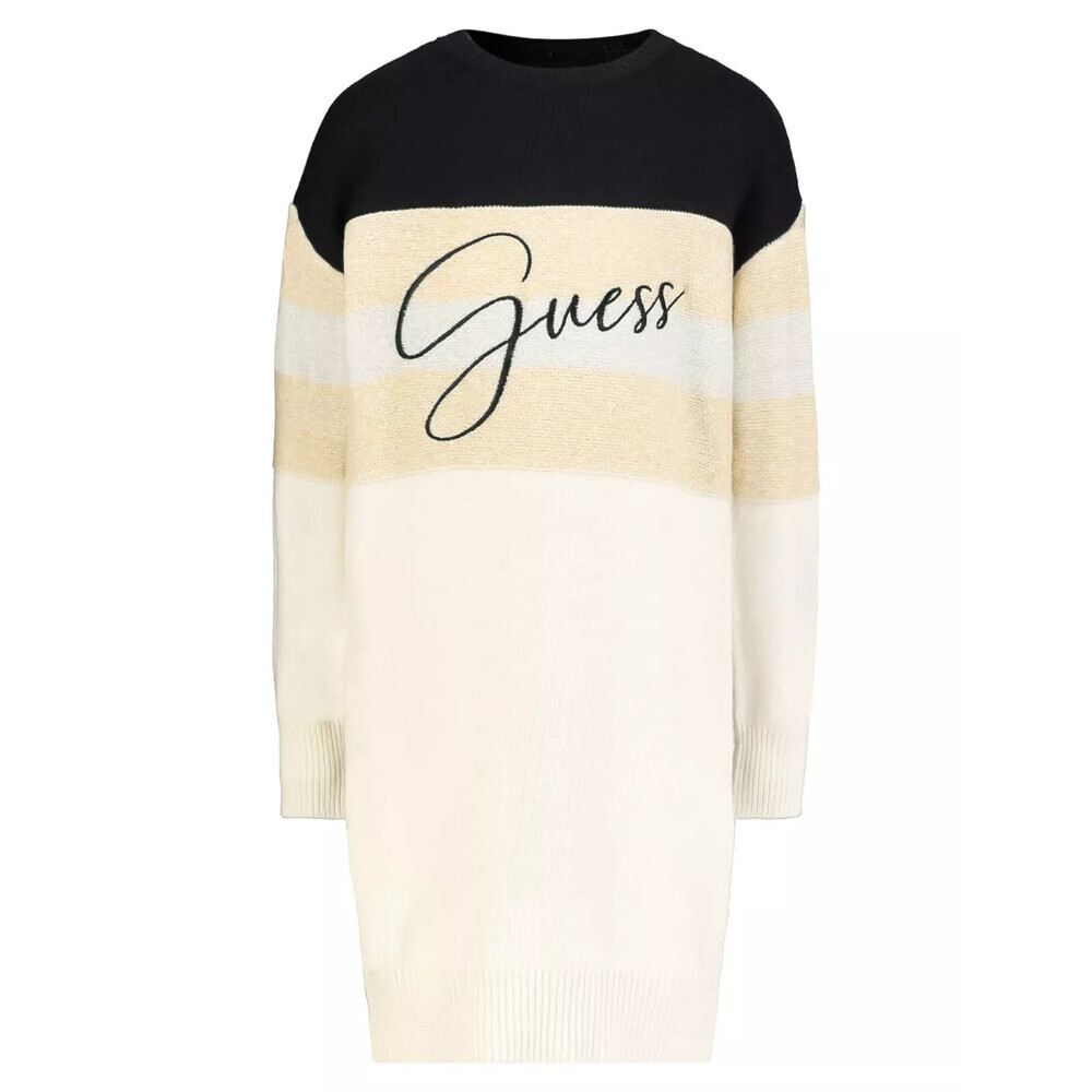 Guess Girl's Long Sleeve Knit Sweater Midi Dress With Logo Size 16 Years